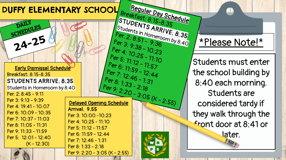Duffy Schedule 23-24